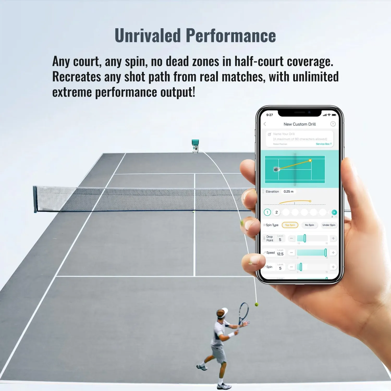 PongBot Pace S Ballmaschine mit App-Steuerung