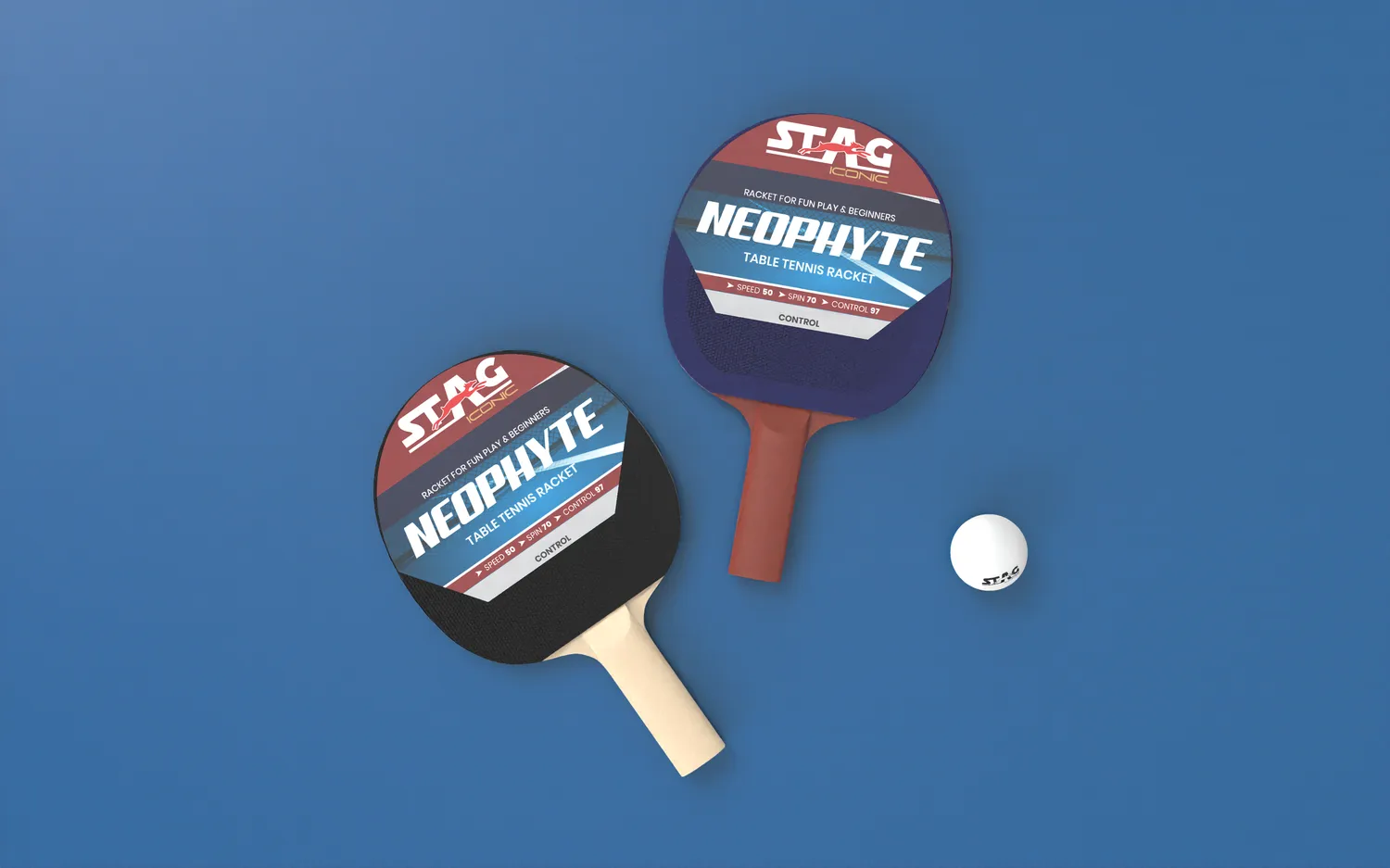 Stag Iconic Neophyte Series Tischtennisschläger Einsteiger Kontrolle