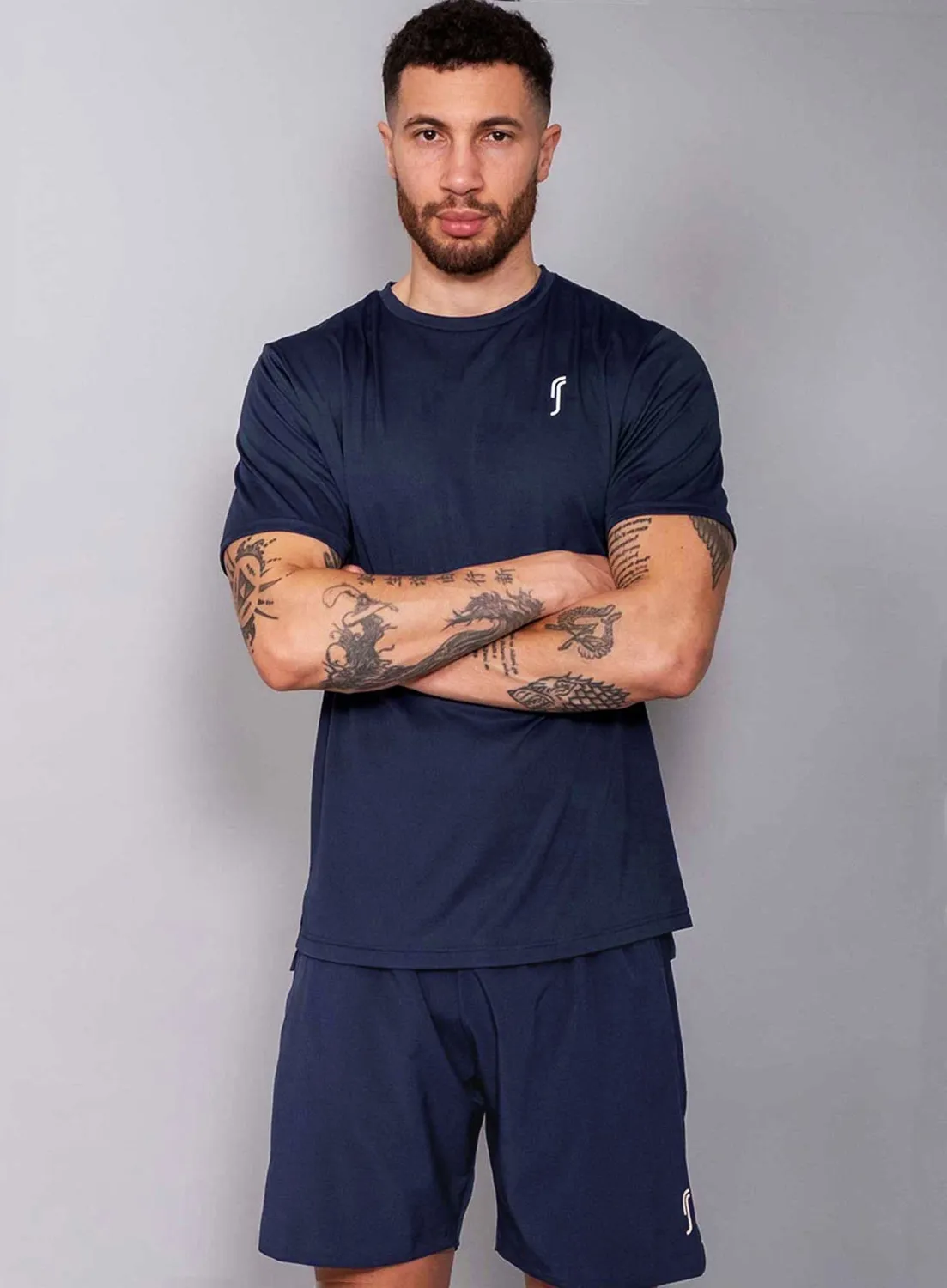 Robin Soderling Performance Tee Herren T-Shirt 2er-Pack Navy