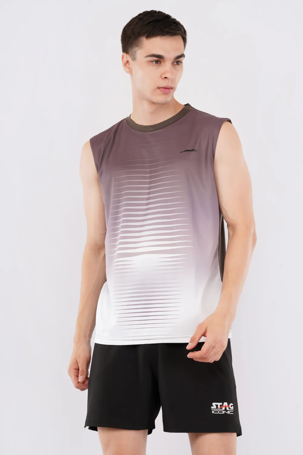 Stag Iconic Cut Sleeve T-Shirt Sportshirt ärmellos atmungsaktiv