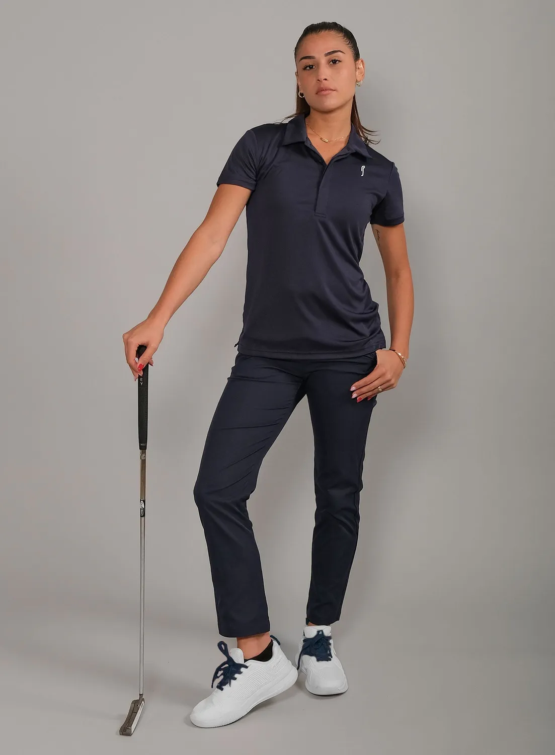 Robin Soderling National Team Golfhose Damen Navy Stretch