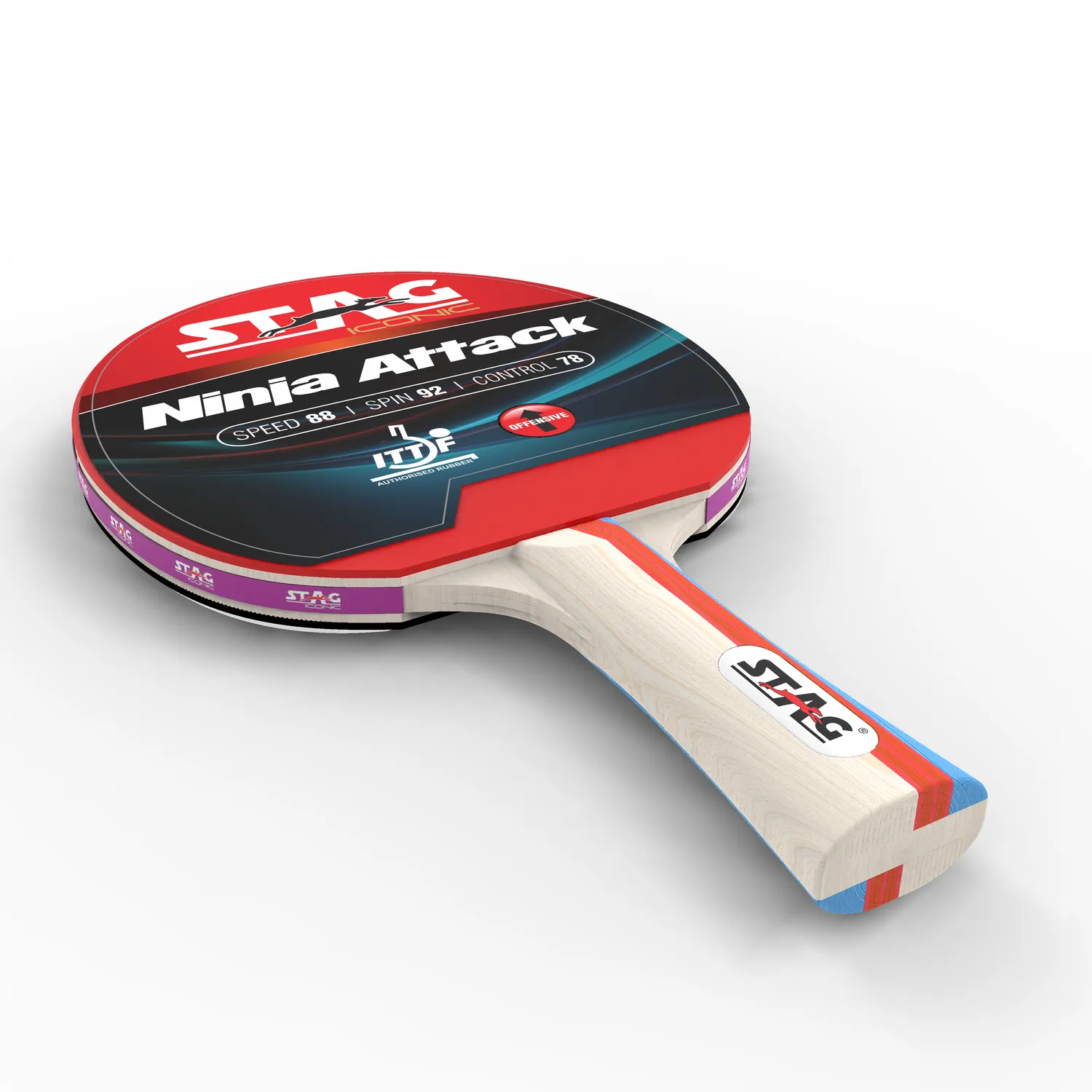 Stag Iconic Ninja Attack Tischtennisschläger für Angriffsspiel