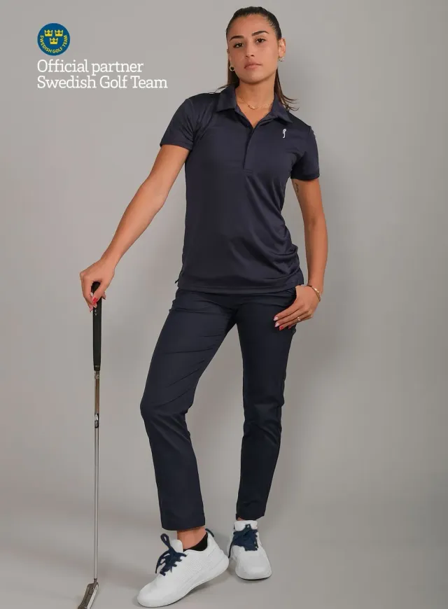 Robin Soderling National Team Golfhose Damen Navy Stretch