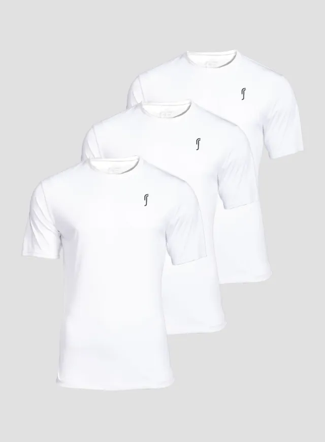 Robin Soderling Performance Tee 3-Pack Funktionsshirt weiß