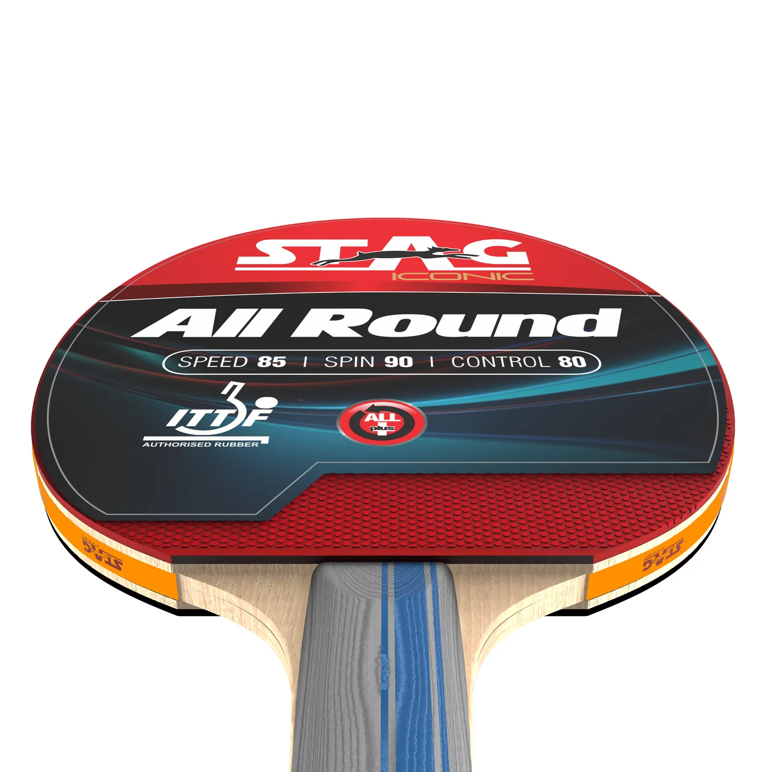 Stag Iconic All Round Tischtennisschläger Rot 2 mm