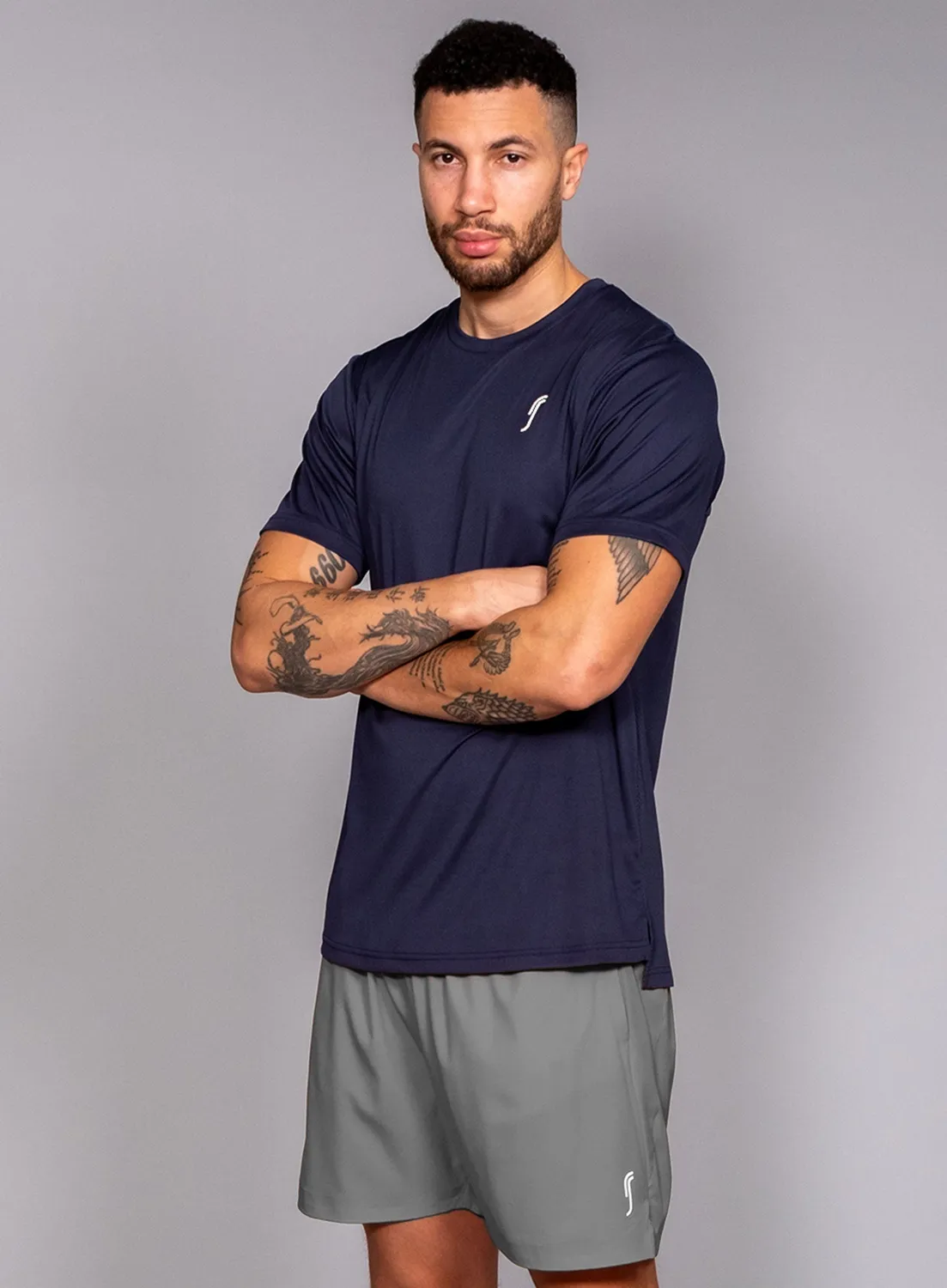 Robin Soderling Performance Tee T-Shirt 3er-Pack Navy atmungsaktiv