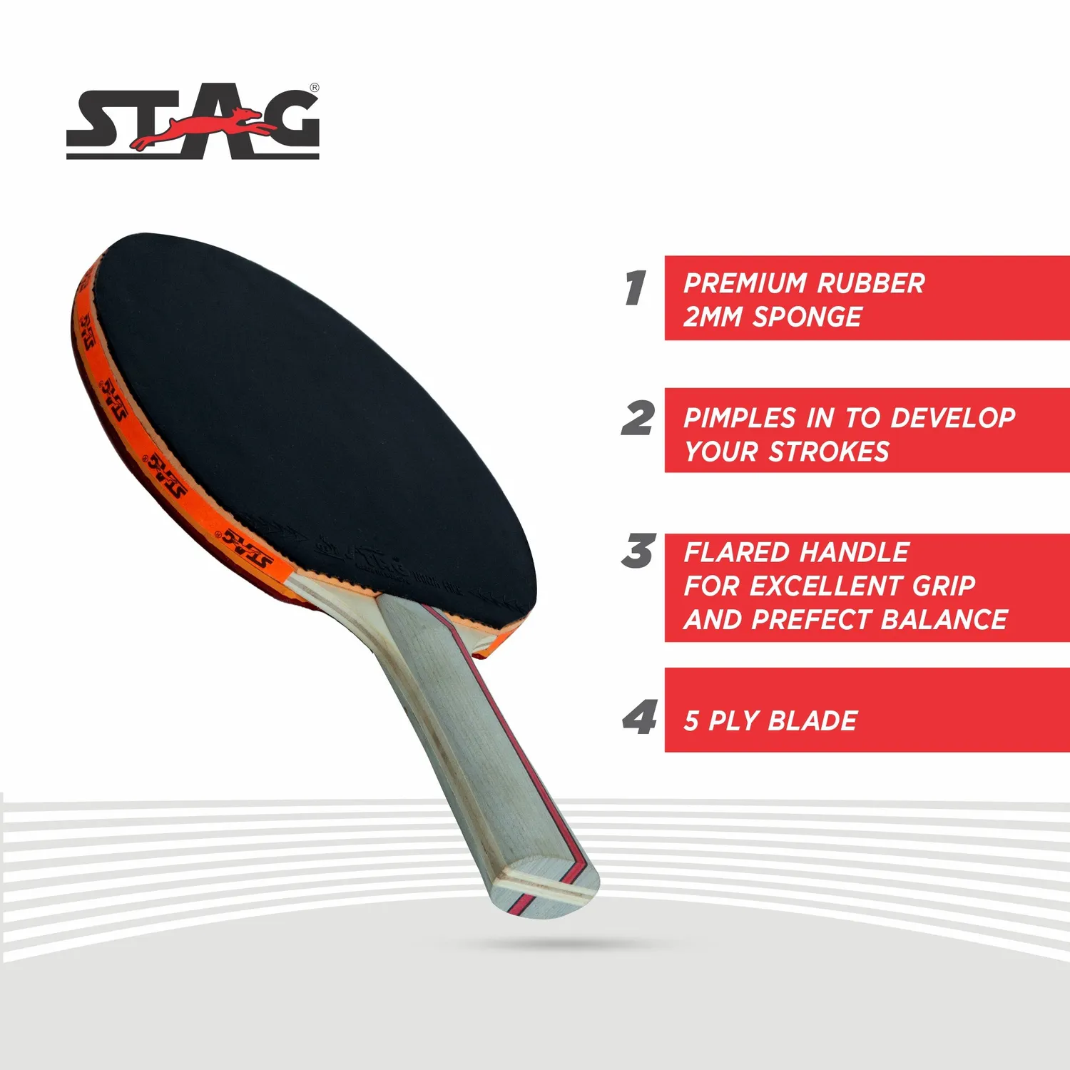 Stag Iconic Ninja Power Tischtennisschläger