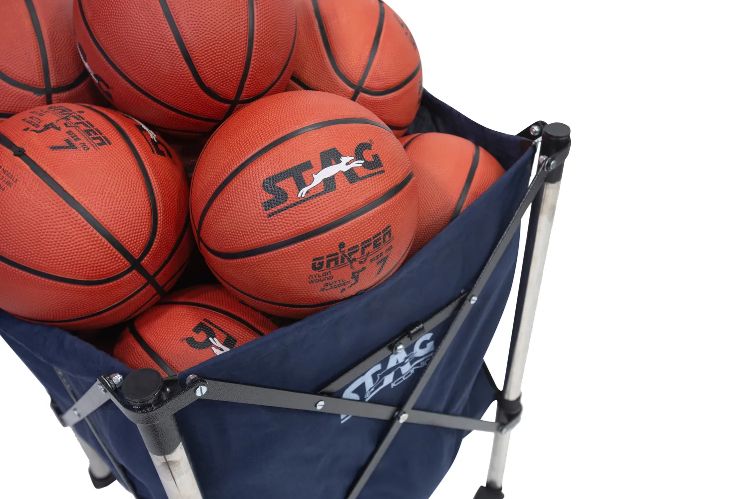 Stag Iconic Basketball Ball Caddy Ballwagen faltbar mit Rollen