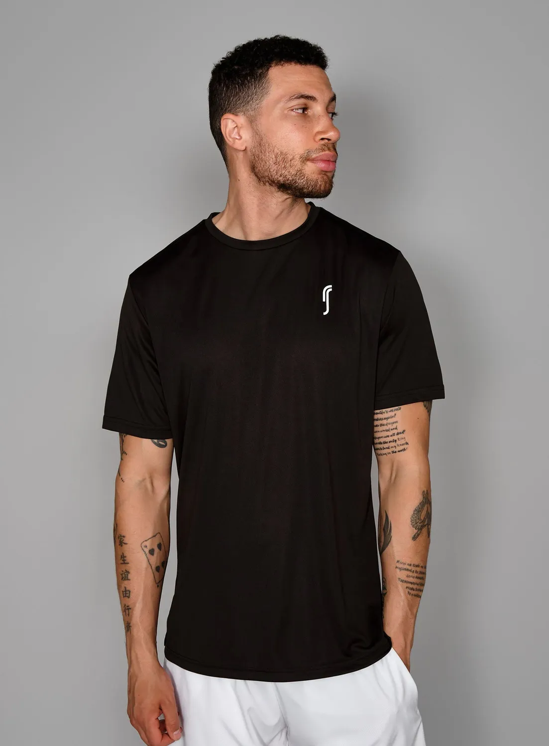 Robin Soderling Performance Tee T-Shirt 3er-Pack Schwarz atmungsaktiv