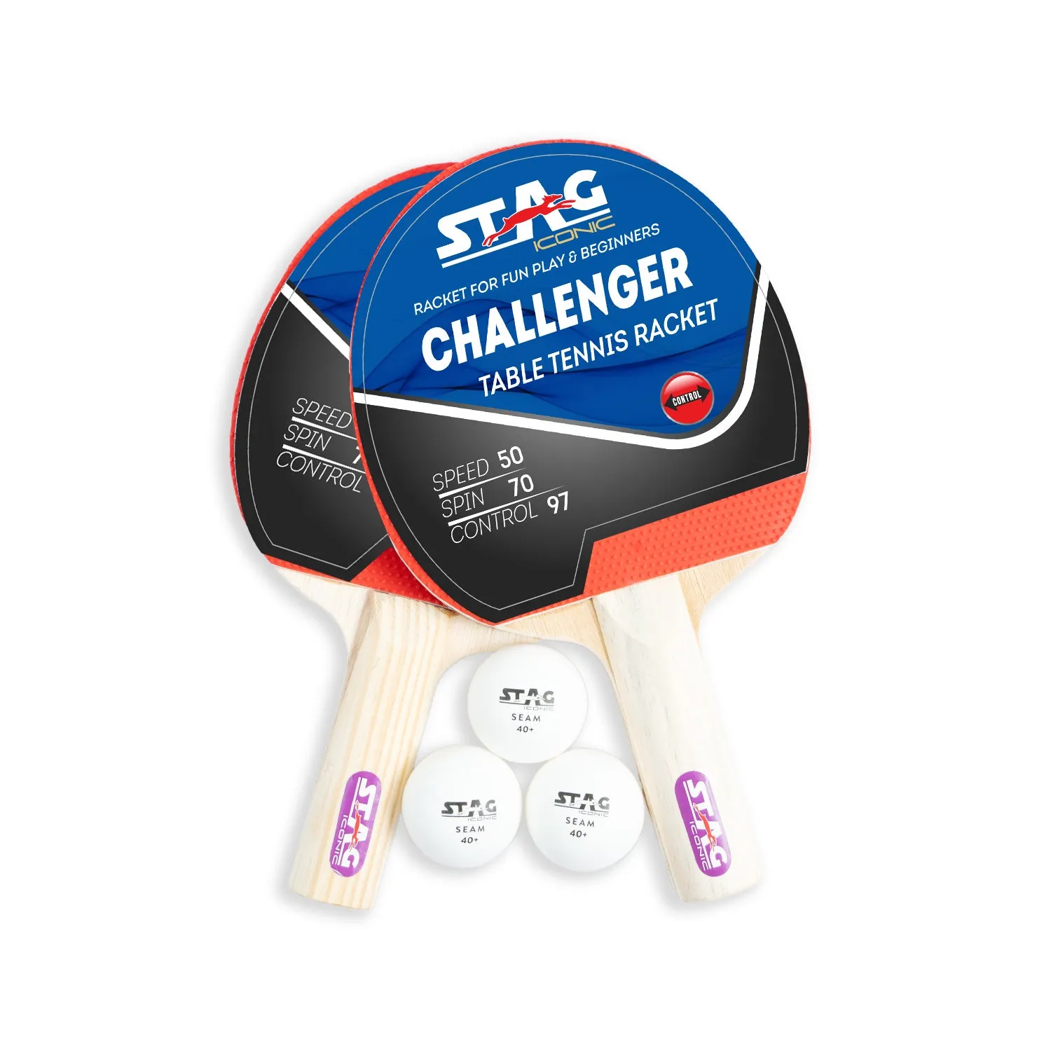 Stag Iconic Challenger Tischtennis-Set Schläger Bälle