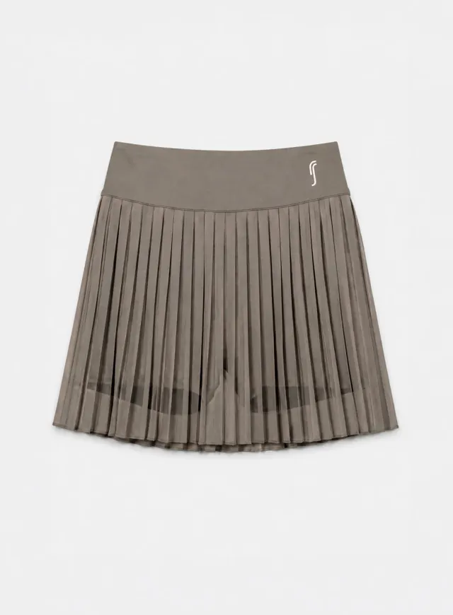Robin Soderling Women's Court Pleated Skirt - Mesh Tennisrock