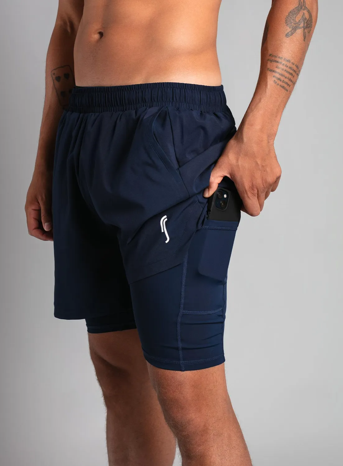 Robin Soderling Performance 2 in 1 Shorts Herren mit Innenshort