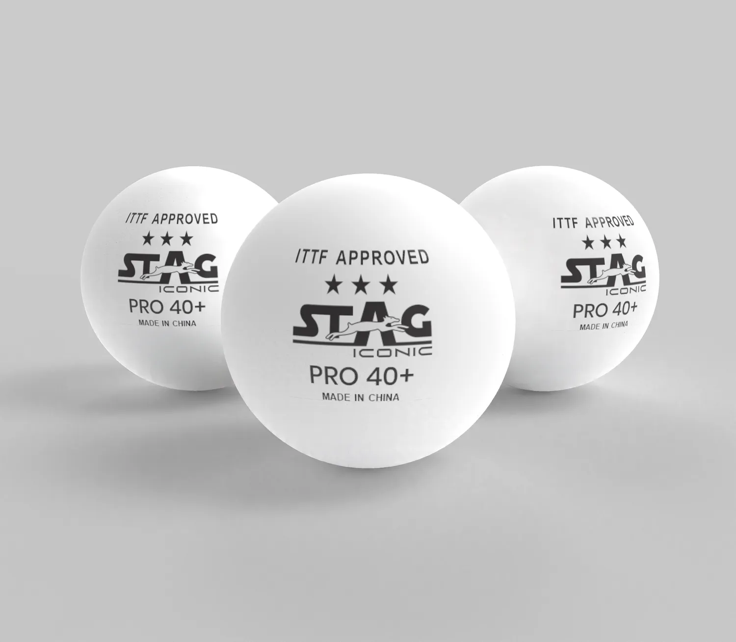 Stag Iconic Supreme Tischtennisbälle weiß