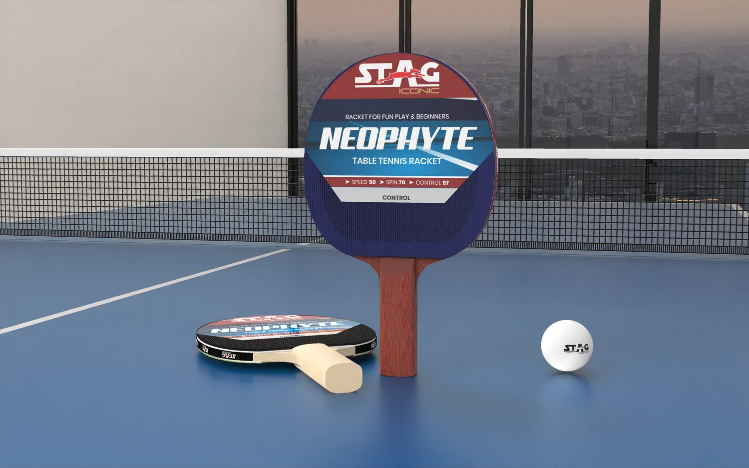 Stag Iconic Neophyte Series Tischtennisschläger Einsteiger Kontrolle