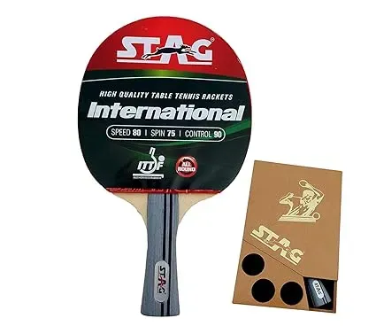 Stag International Tischtennisschläger Holzbox ITTF-Belag