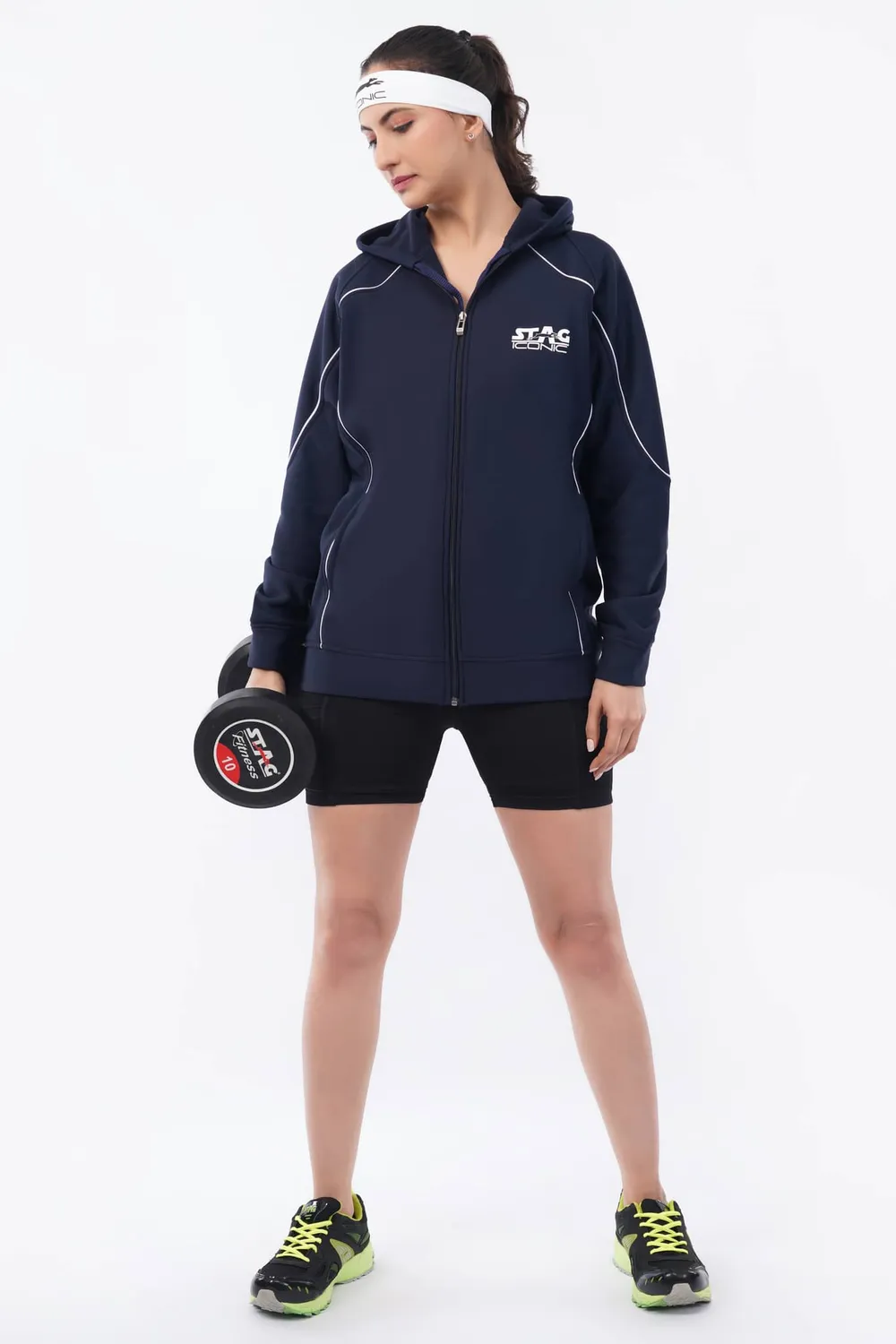 Stag Iconic Damen Sporthoodie mit Reissverschluss