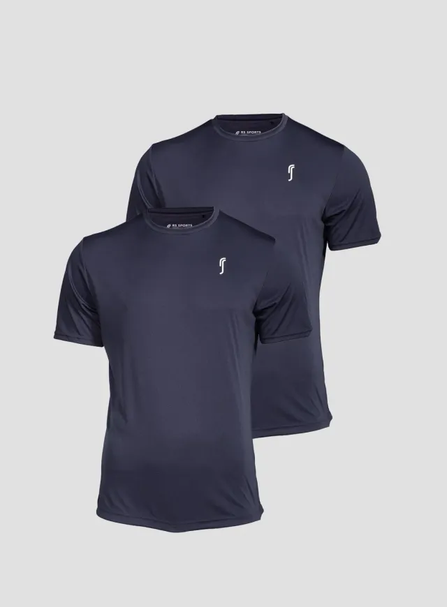 Robin Soderling Performance Tee Herren T-Shirt 2er-Pack Navy