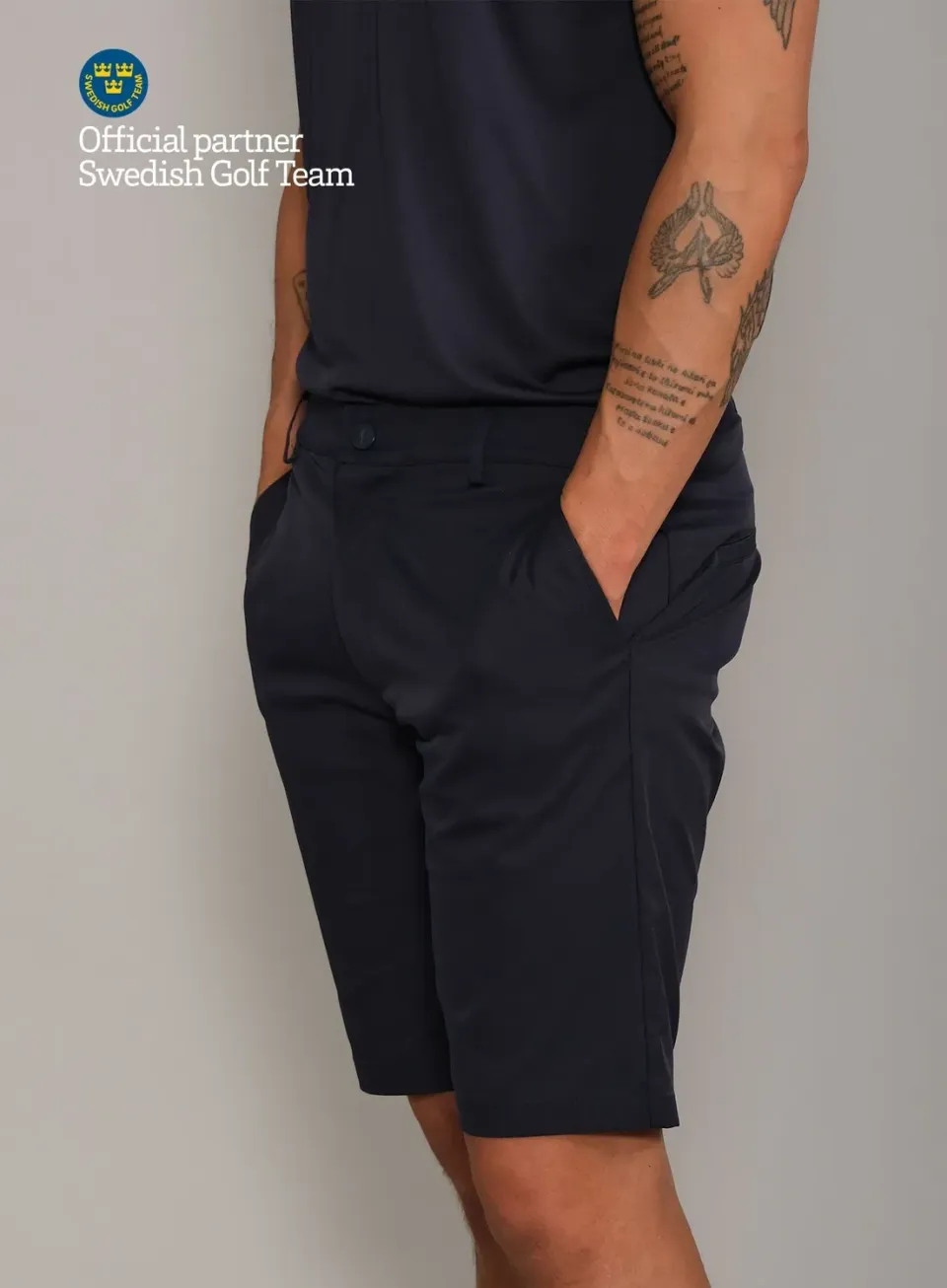 Robin Soderling National Team Golfshorts Herren Navy Stretch