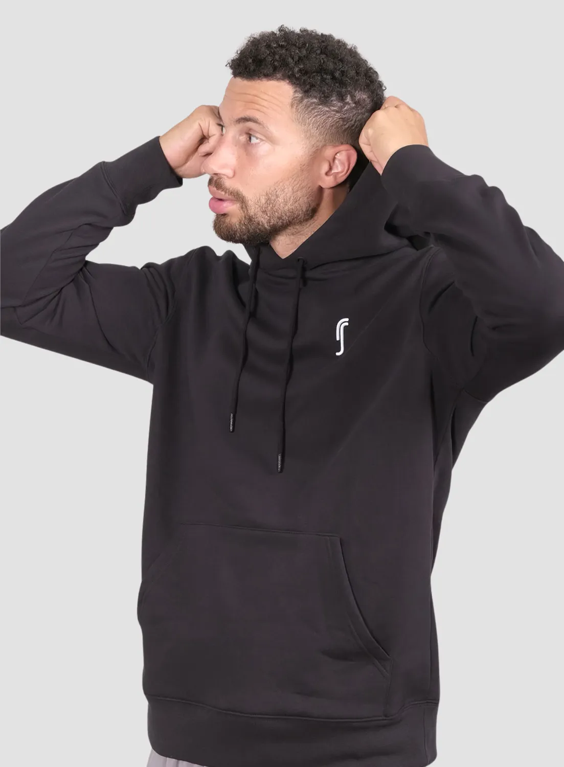 Robin Soderling Paris Herren-Hoodie weiß gestickt