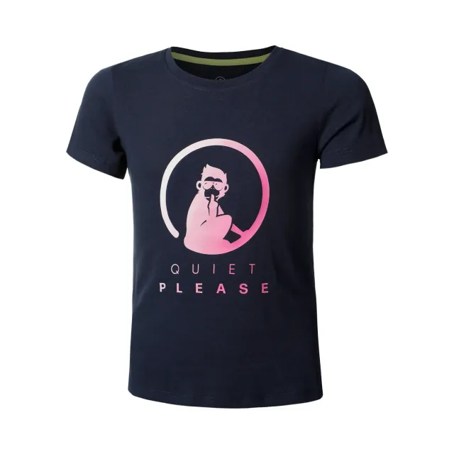 Tennis-Point Quiet Please Logo T-Shirt Mädchen Bio-Baumwolle