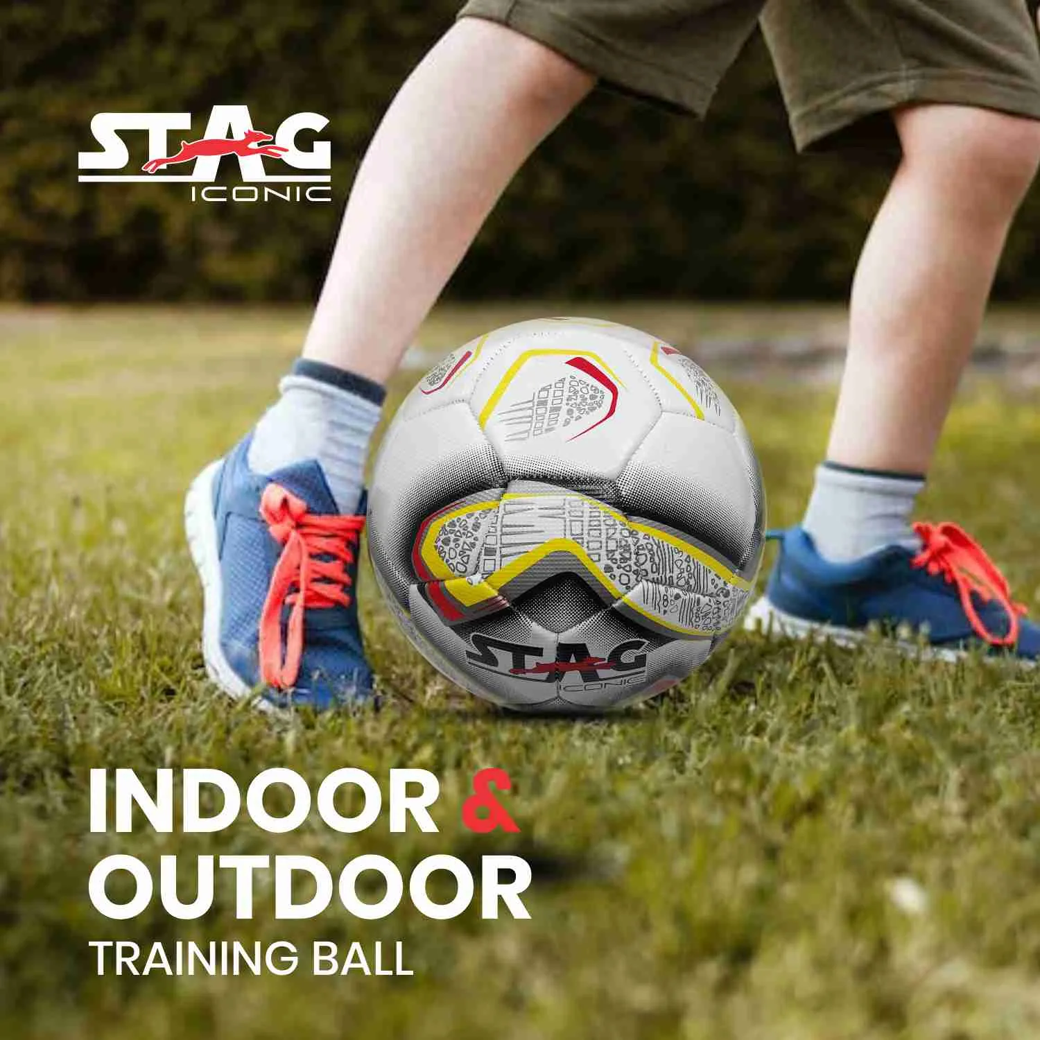 Stag Iconic Club Fußball Größe 5 für Kinder