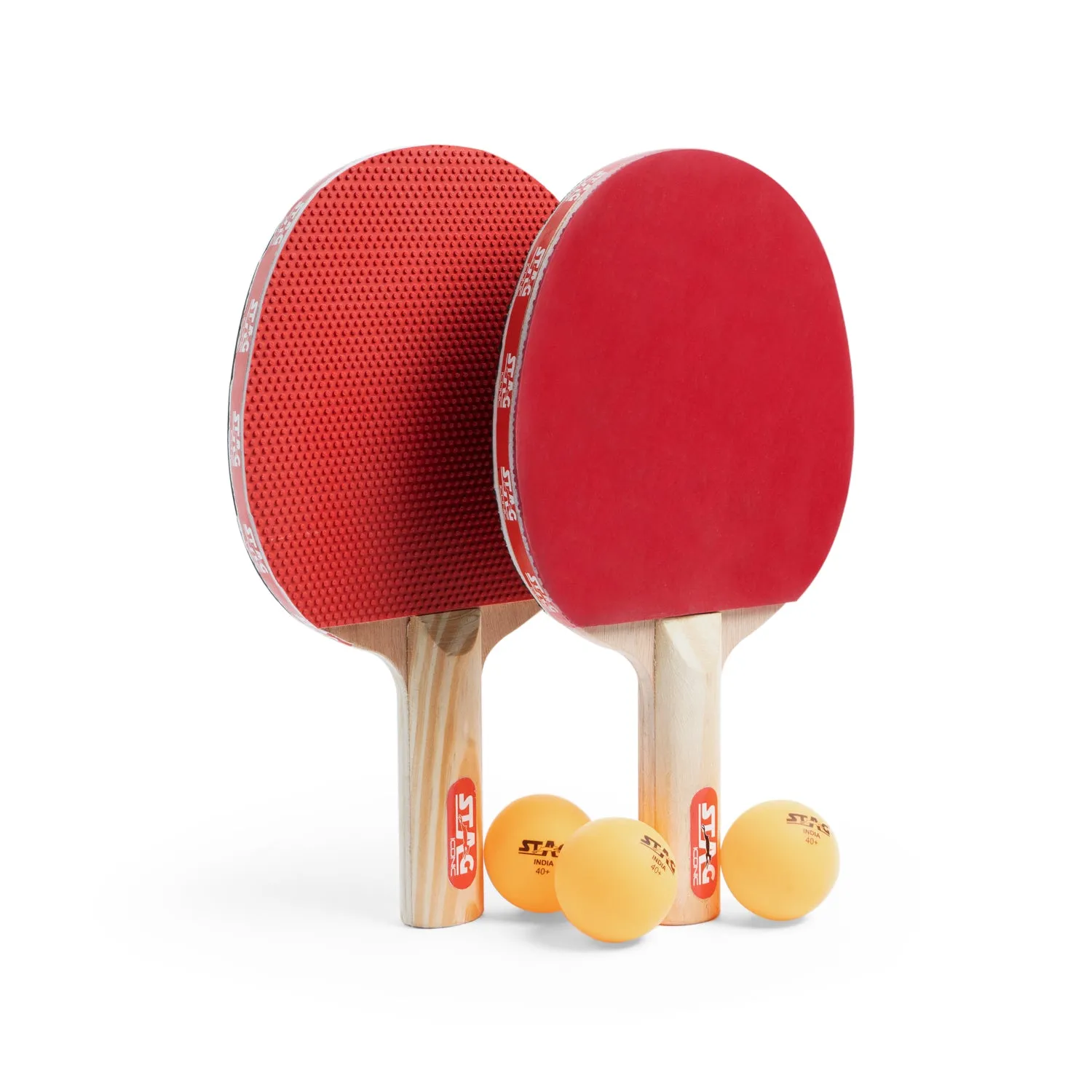 Stag Iconic 1 Star Tischtennis-Set 2 Schläger 3 Bälle mit Hülle