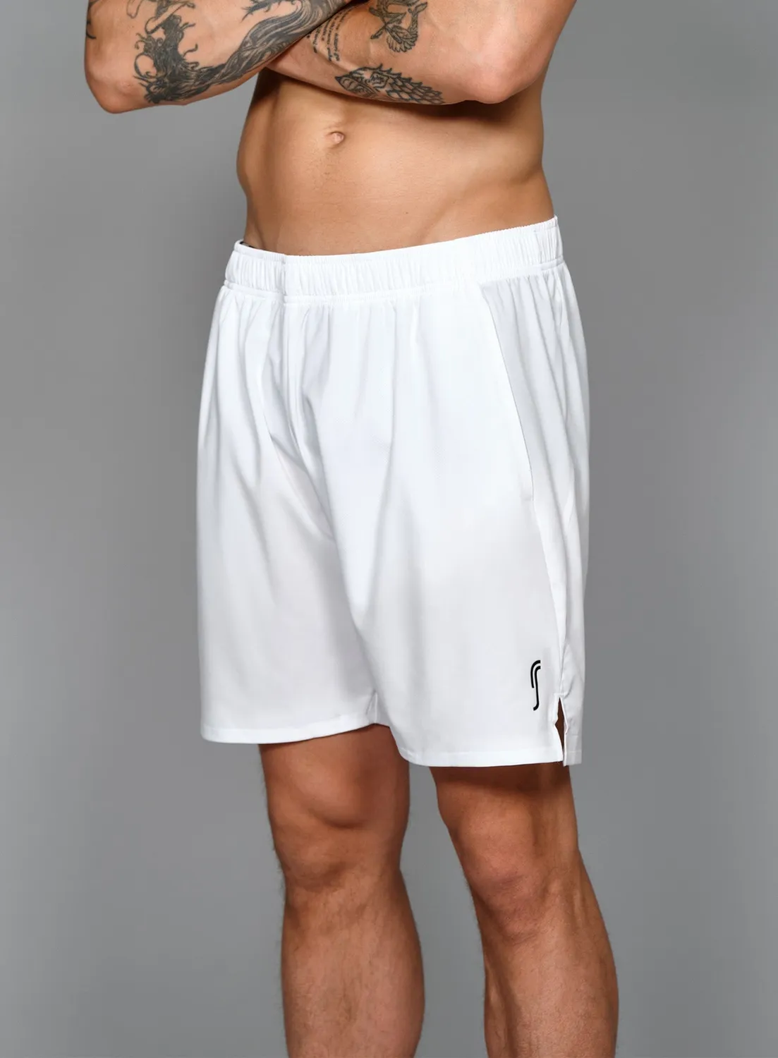 Robin Soderling Performance Shorts Tennisshorts 3er weiß Balltaschen