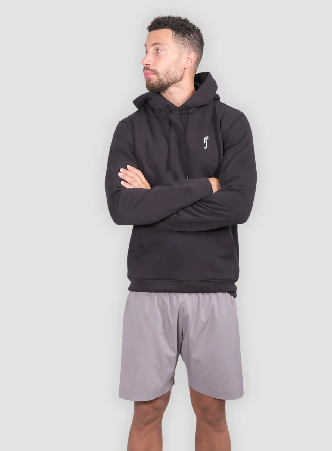 Robin Soderling Paris Herren-Hoodie weiß gestickt