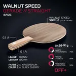 SOULSPIN WALNUT Tischtennisholz aus Nussbaum