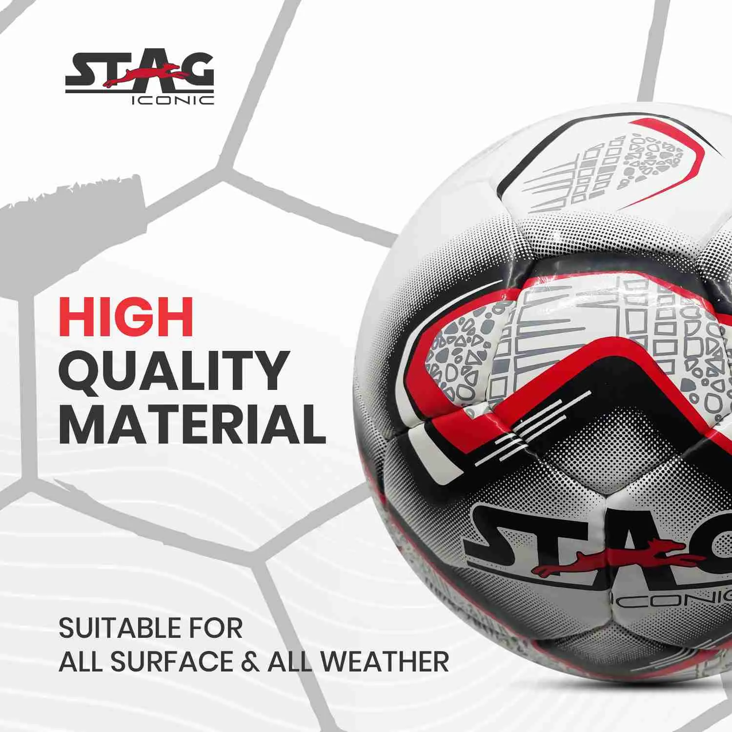 Stag Iconic Mission Fußball Größe 5 32 Panels