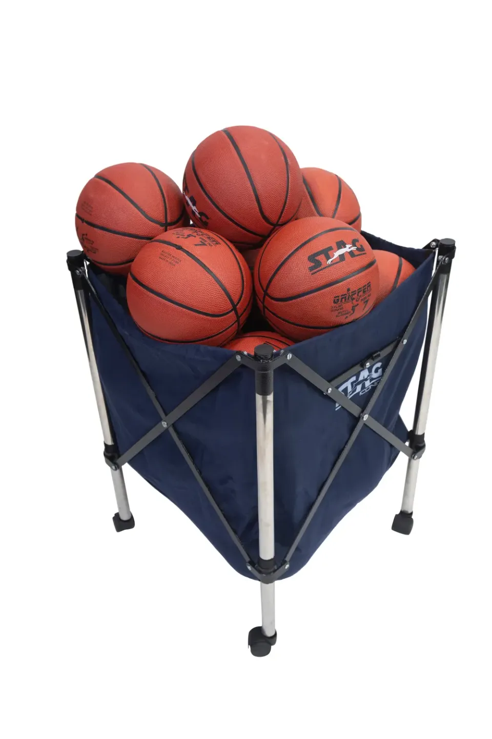 Stag Iconic Basketball Ball Caddy Ballwagen faltbar mit Rollen