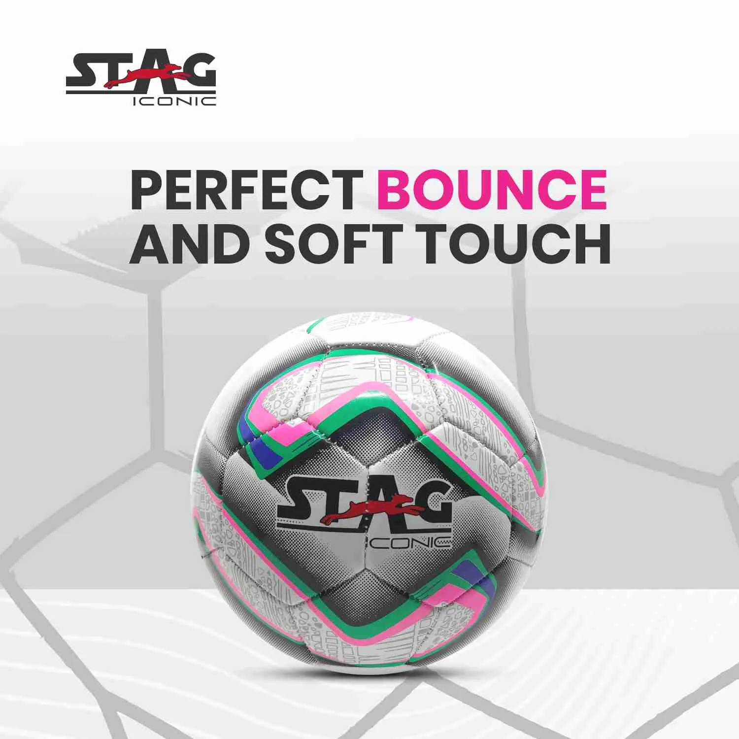 Stag Iconic Striker Fußball Größe 5, PVC