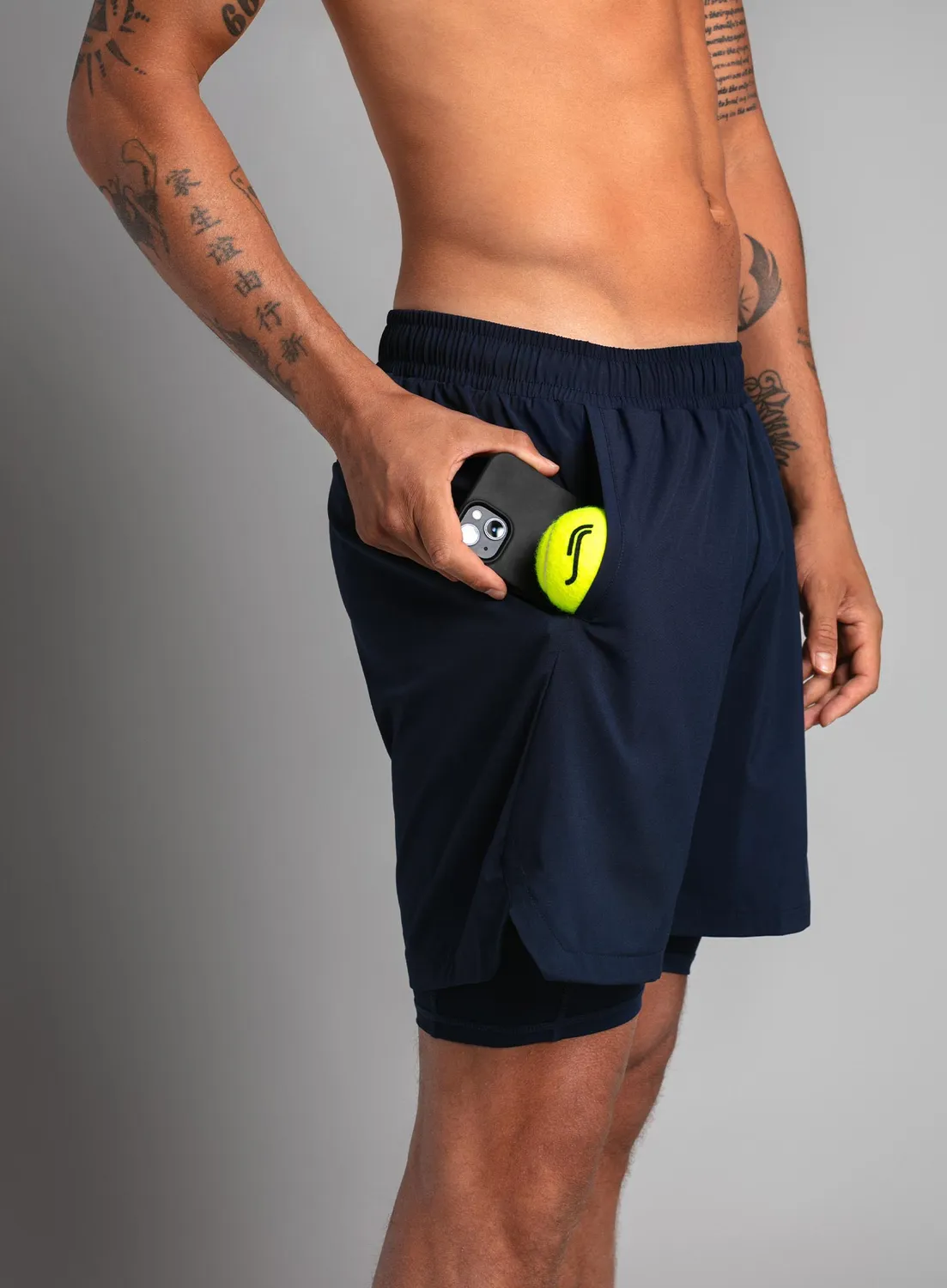 Robin Soderling Performance 2 in 1 Shorts Herren mit Innenshort
