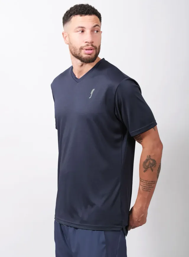 Robin Soderling Performance V-Neck Herren T-Shirt Tennis