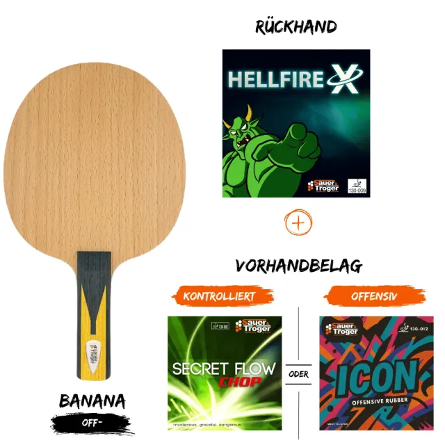 Sauer & Tröger Banana Gefährlicher Allrounder Tischtennisschläger