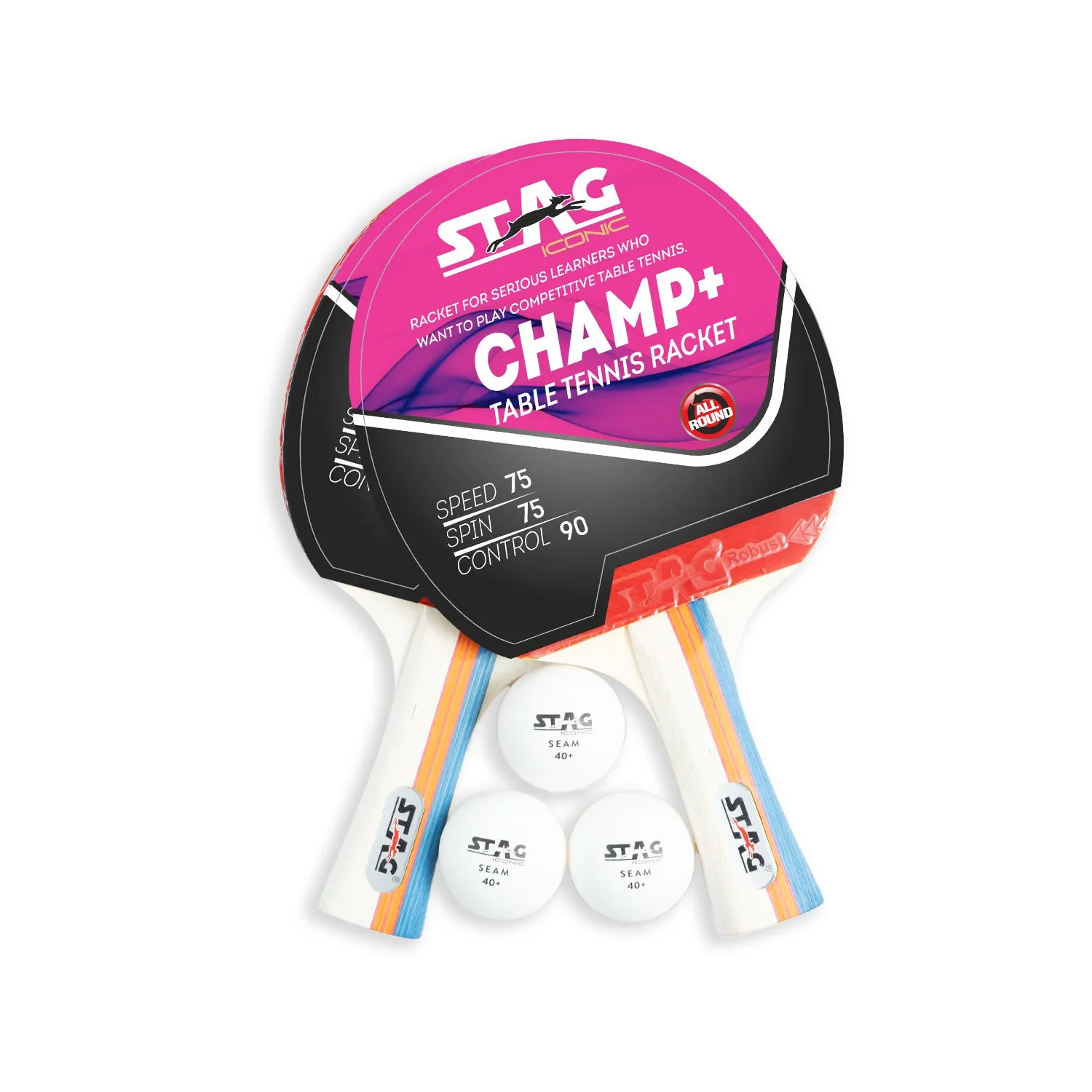 Stag Iconic Champs+ Tischtennis-Set