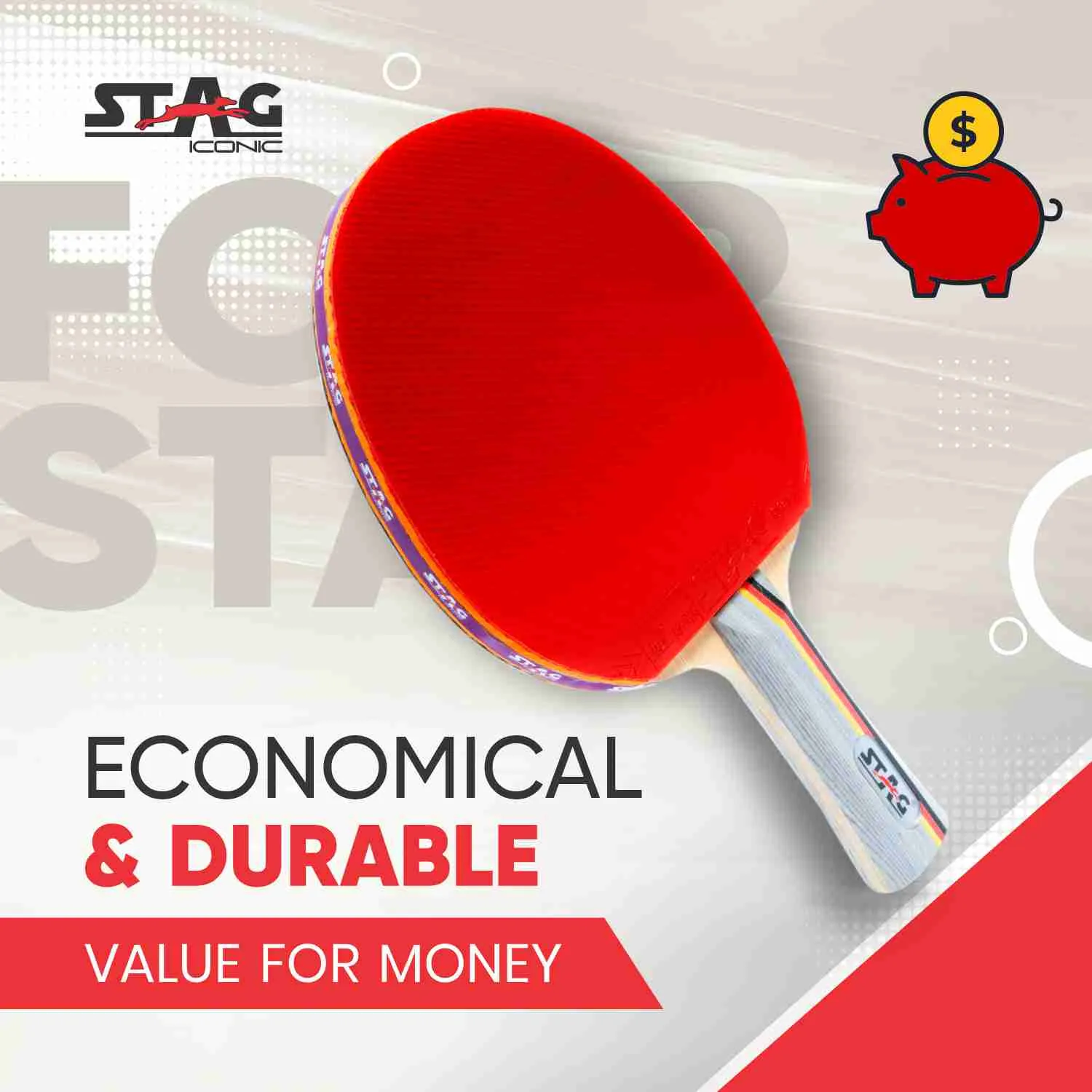 Stag Iconic 4 Star Tischtennisschläger Speed 80
