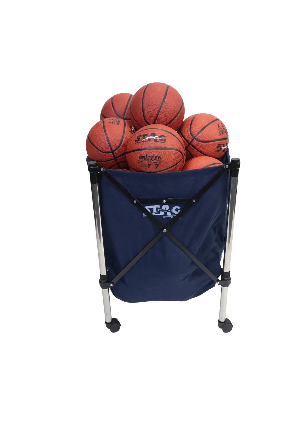 Stag Iconic Basketball Ball Caddy Ballwagen faltbar mit Rollen