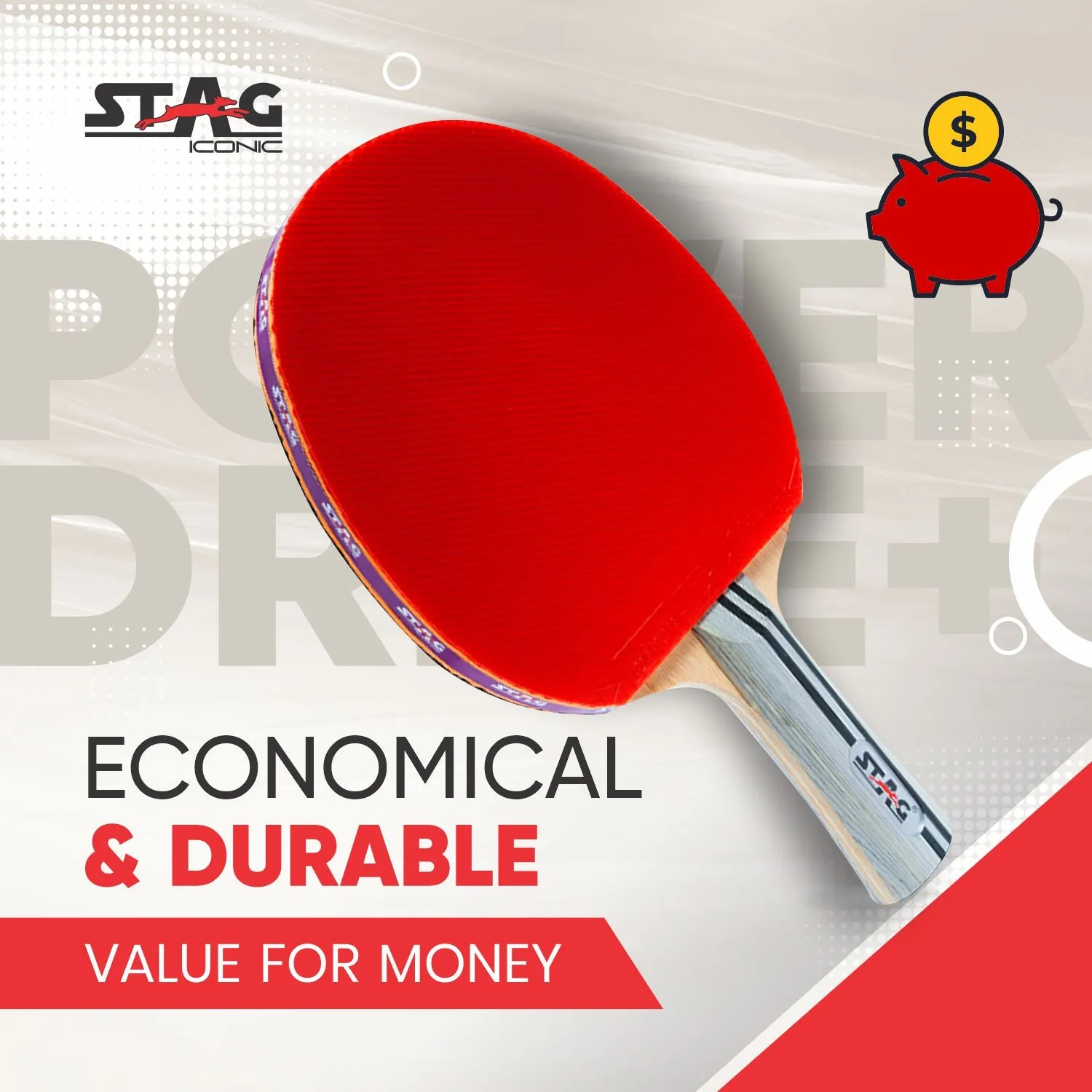 Stag Iconic Powerdrive+ Tischtennisschläger Holzkiste ITTF