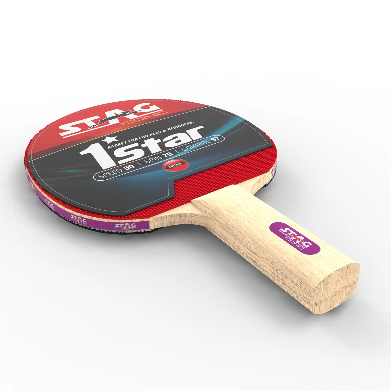 Stag Iconic 1 Star Tischtennisschläger Einsteiger Kontrolle