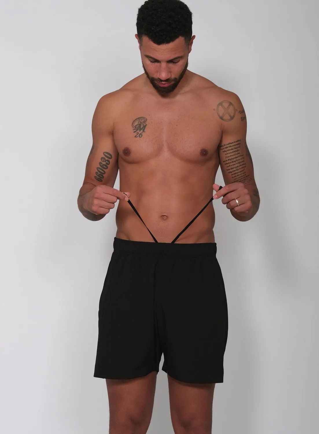Robin Soderling Performance Herren Shorts 2er-Pack Schwarz