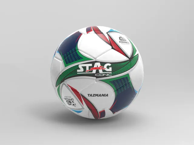 Stag Iconic Tazmania Fußball Größe 5 PU thermoverklebt