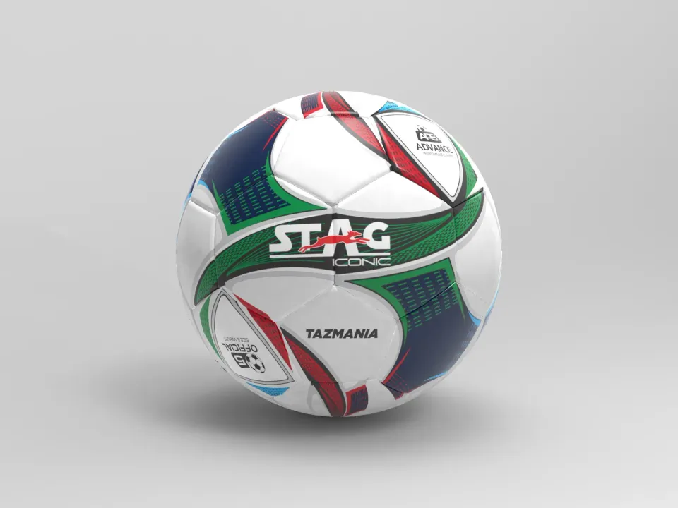 Stag Iconic Tazmania Fußball Größe 5 PU thermoverklebt