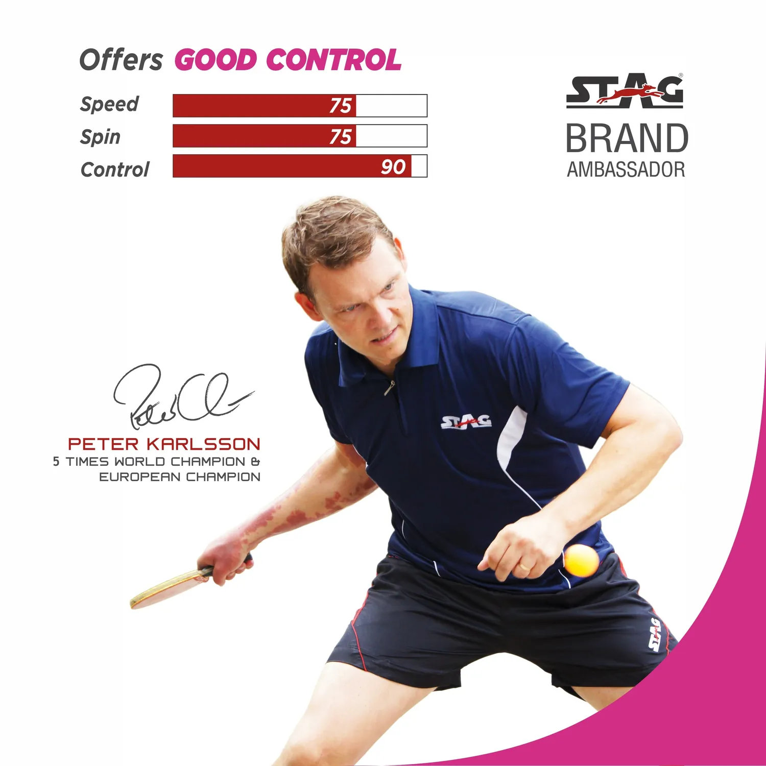 Stag Iconic Champs+ Tischtennis-Set