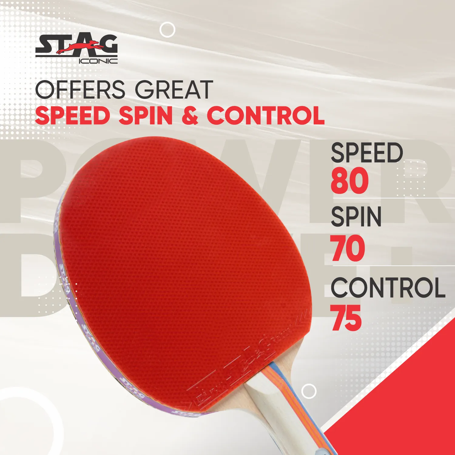 Stag Iconic Championship Tischtennisschläger 3 mm Belag