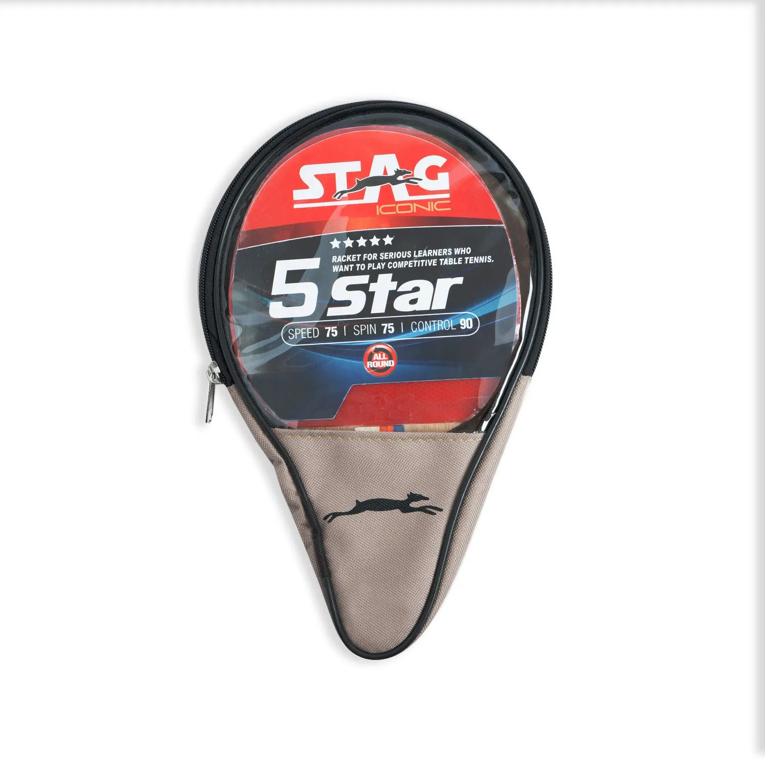 Stag Iconic 5 Star Tischtennisschläger mit Spinbelag