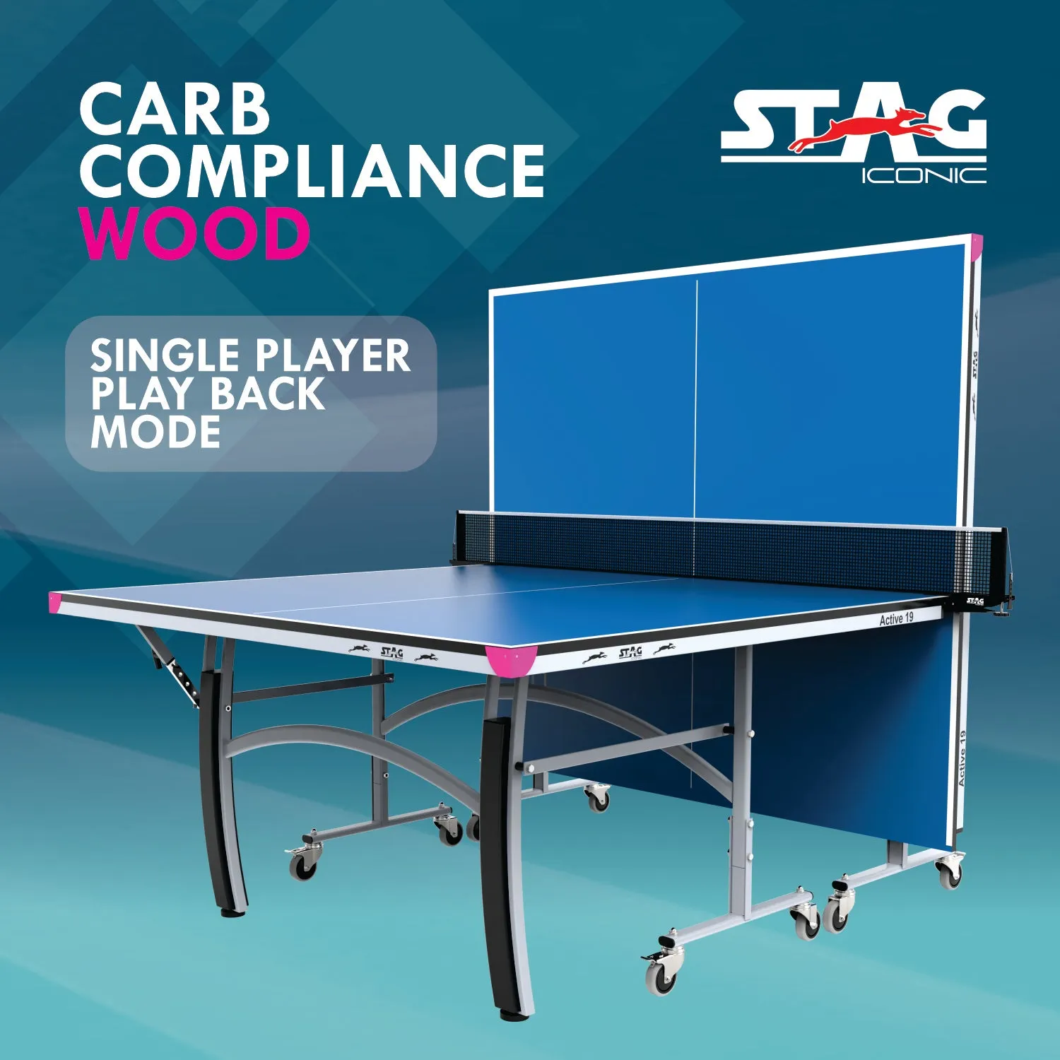 Stag Iconic Active 19 Tischtennistisch klappbar Turniergröße