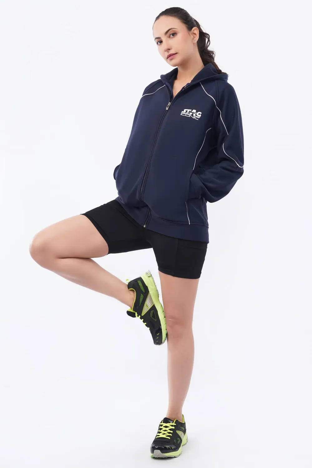 Stag Iconic Damen Sporthoodie mit Reissverschluss