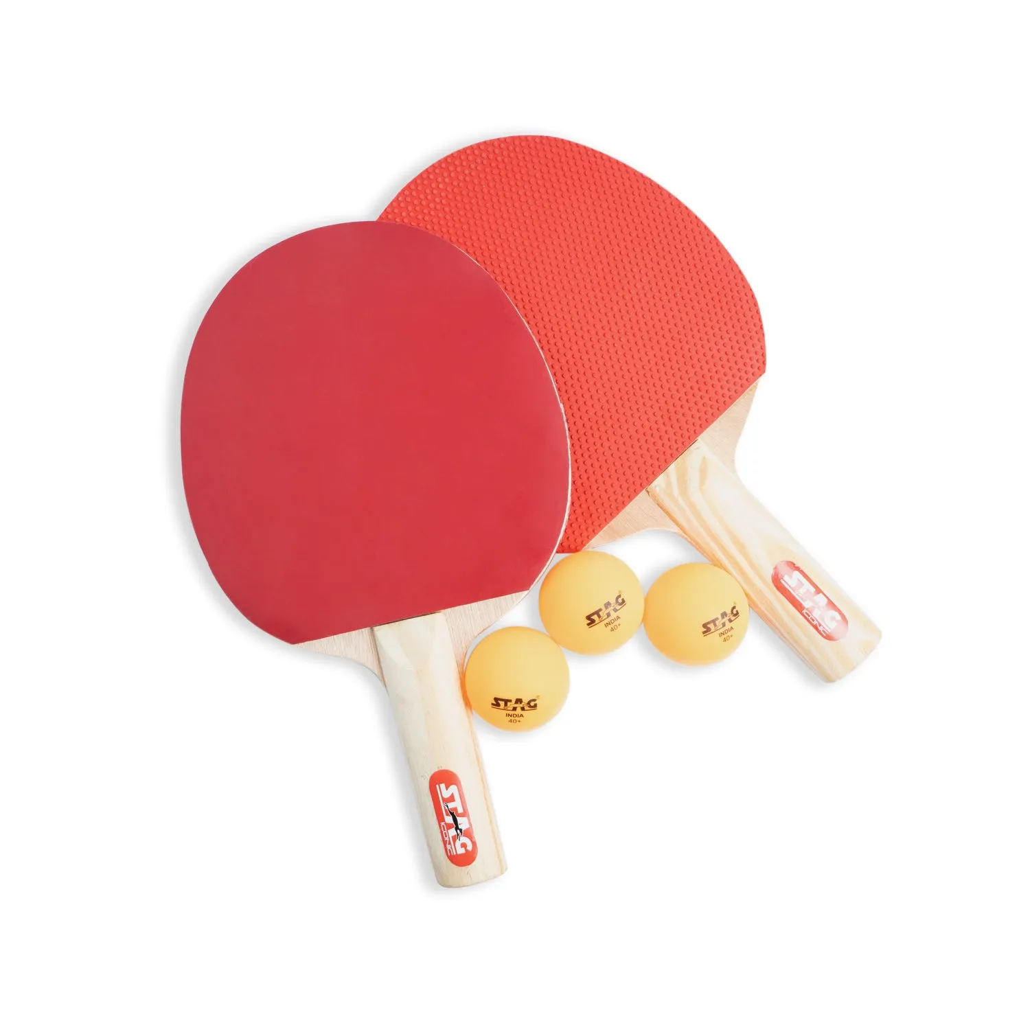Stag Iconic 1 Star Tischtennis-Set 2 Schläger 3 Bälle mit Hülle