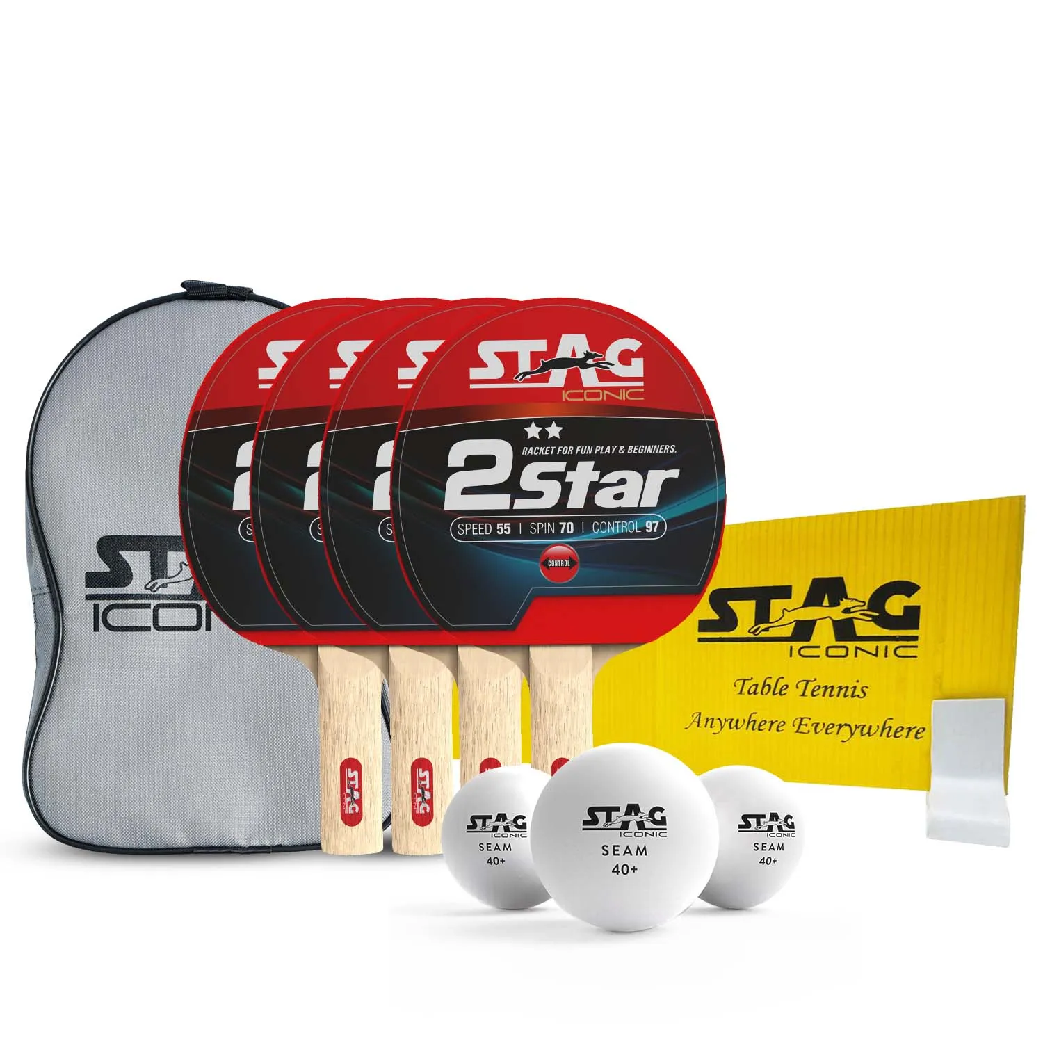 Stag Iconic 2 Star Anywhere Tischtennisset 2+3